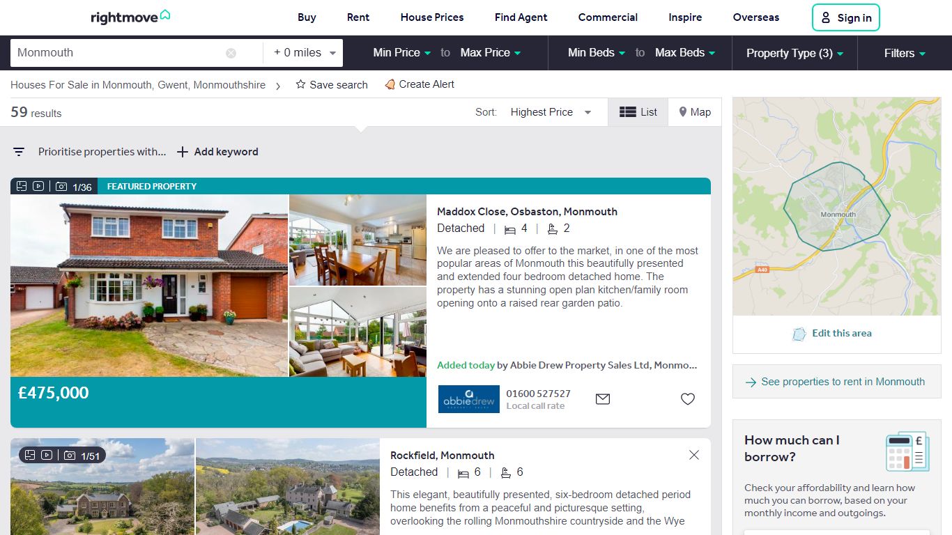 Properties For Sale in Monmouth | Rightmove